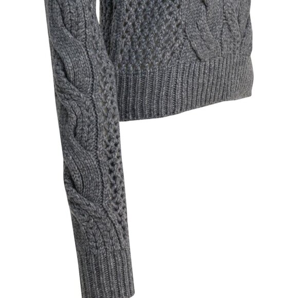 Max Mara Sportmax Wool-Blend Crewneck Sweater With Braids Tag Size M Women - Picture 4 of 4